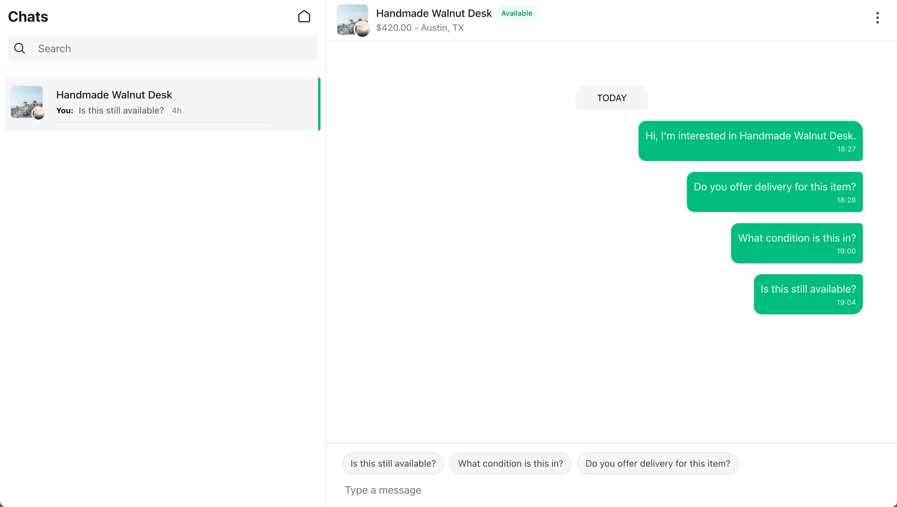 Wirechat suggested messages